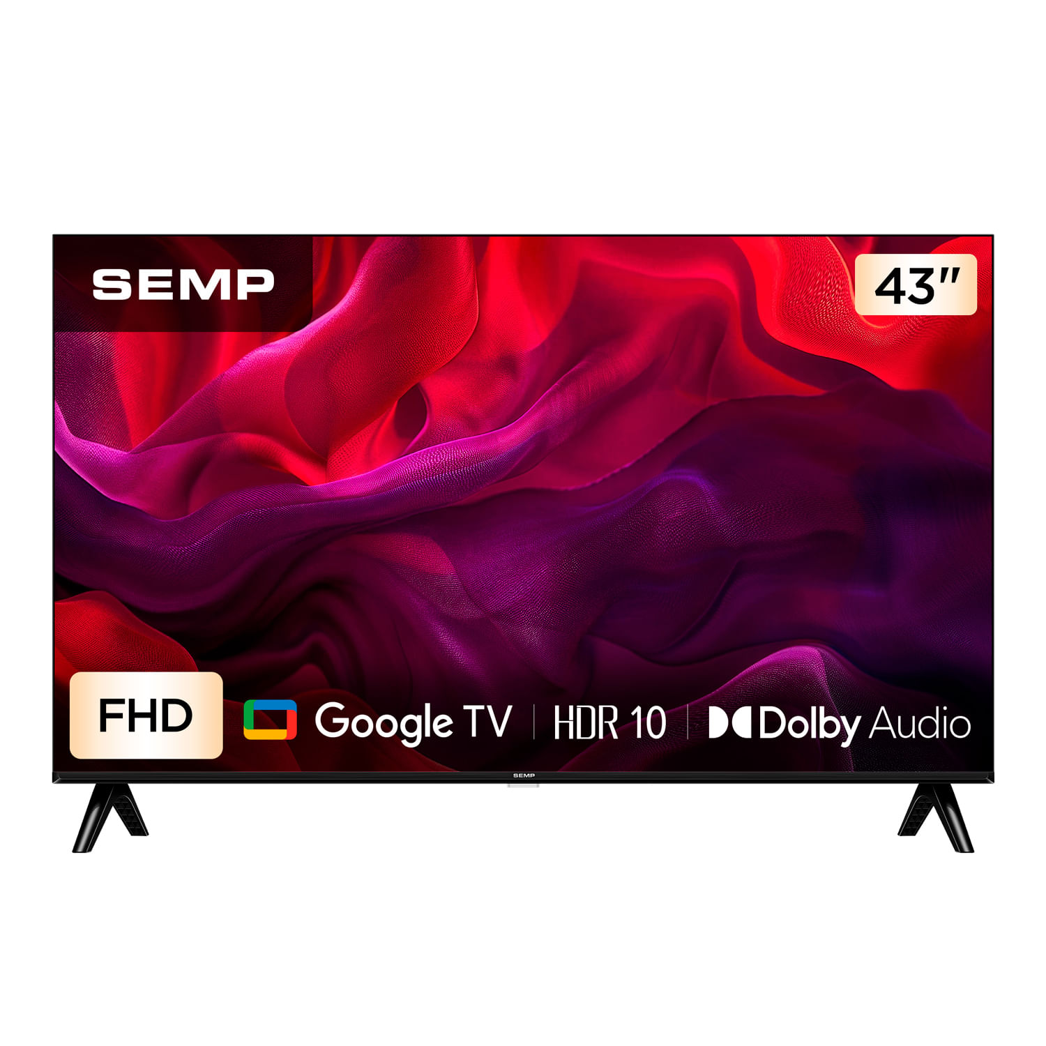 Smart TV Semp 43 Polegadas LED Full HD S42 WiFi Bluetooth Google TV 2 HDMI HDR10 Dolby Audio 43S42