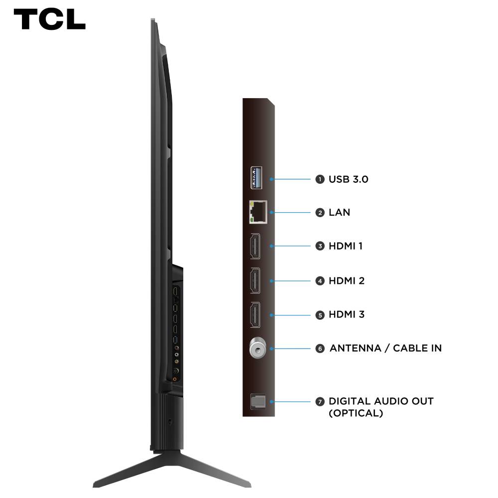 Smart TV TCL 75 Polegadas UHD 4K P6K WiFi Bluetooth Google TV 3 HDMI HDR10+ Dolby Audio 75P6K
