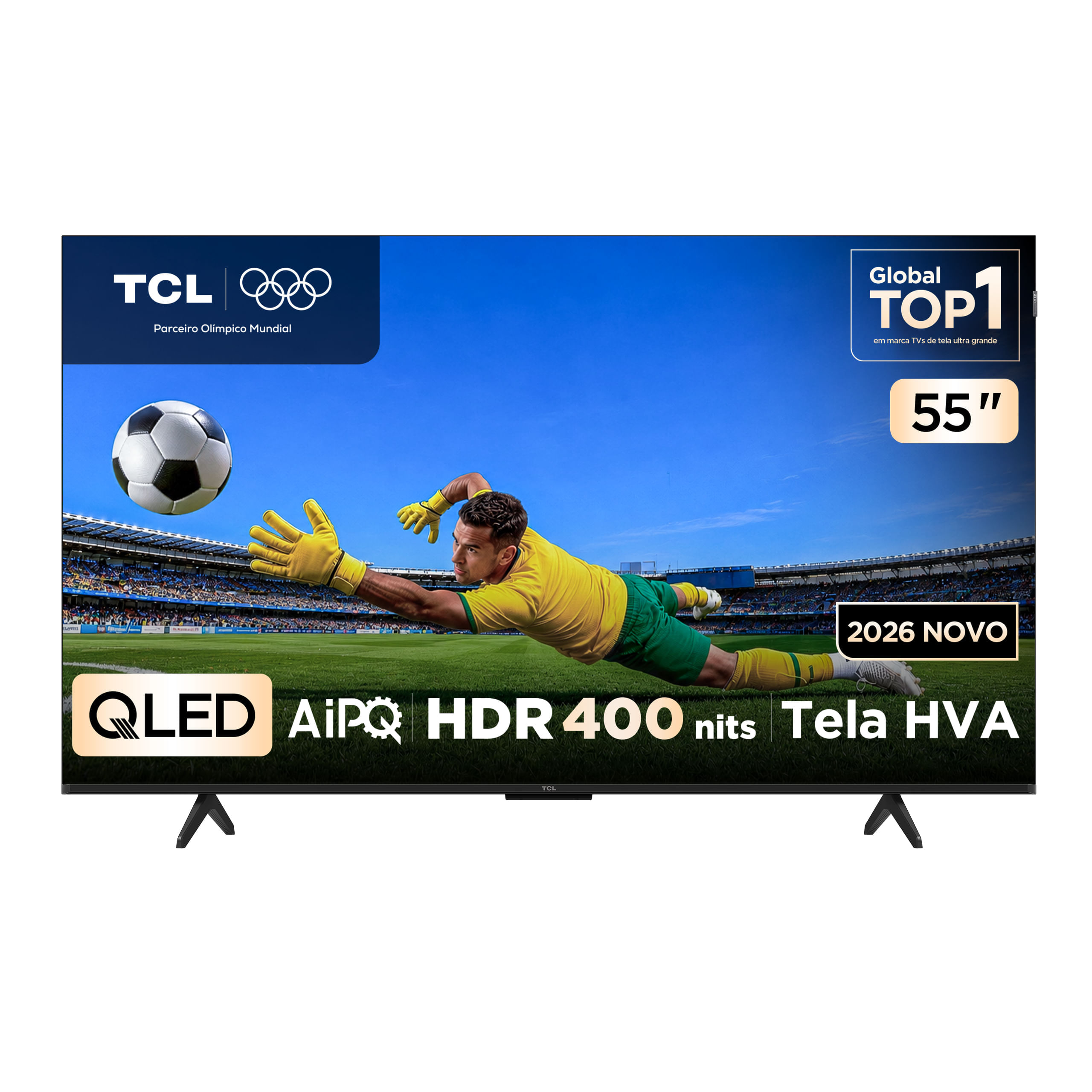 Smart TV TCL 55 Polegadas QLED 4K P7L WiFi Bluetooth Google TV HDR10+ 120 Hz VRR AIPQ 55P7L
